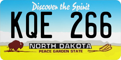 ND license plate KQE266