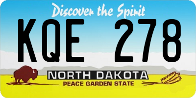 ND license plate KQE278