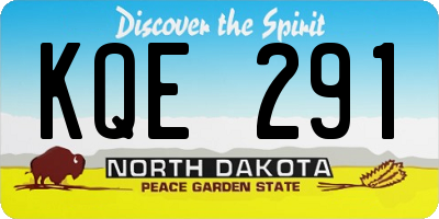 ND license plate KQE291