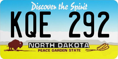 ND license plate KQE292