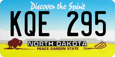 ND license plate KQE295