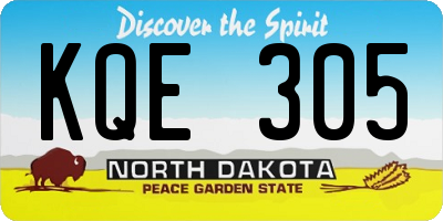 ND license plate KQE305