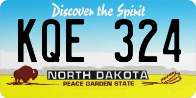 ND license plate KQE324