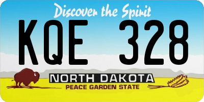 ND license plate KQE328