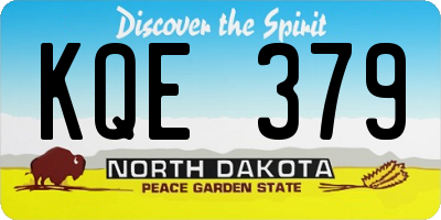 ND license plate KQE379