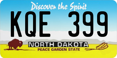 ND license plate KQE399