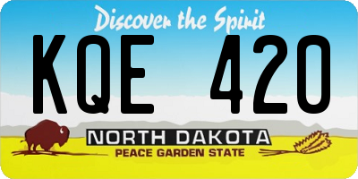 ND license plate KQE420