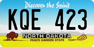 ND license plate KQE423