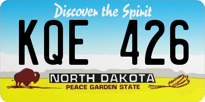 ND license plate KQE426