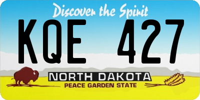 ND license plate KQE427
