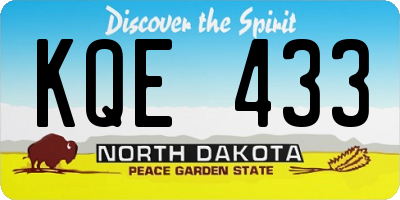 ND license plate KQE433