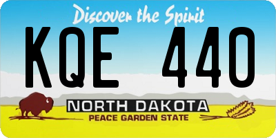 ND license plate KQE440