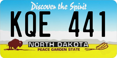 ND license plate KQE441