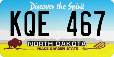 ND license plate KQE467
