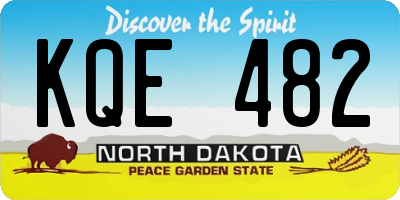 ND license plate KQE482