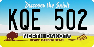 ND license plate KQE502