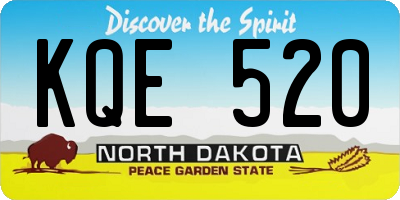 ND license plate KQE520