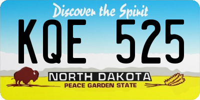 ND license plate KQE525