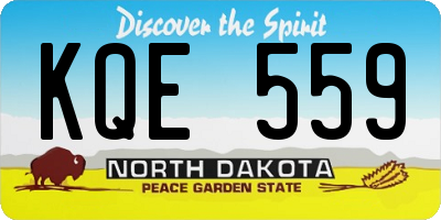 ND license plate KQE559