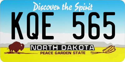 ND license plate KQE565