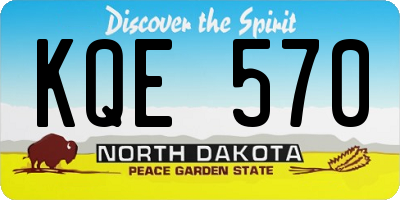 ND license plate KQE570