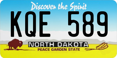 ND license plate KQE589