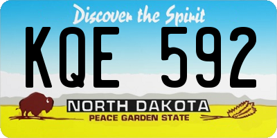 ND license plate KQE592
