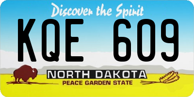 ND license plate KQE609