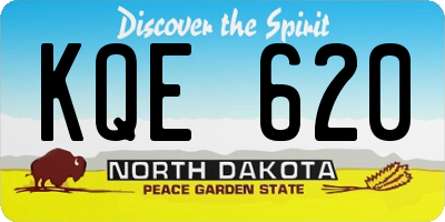 ND license plate KQE620