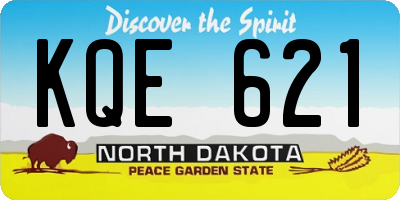 ND license plate KQE621