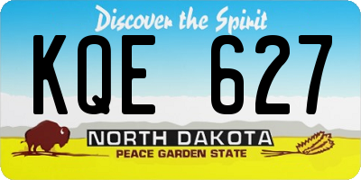 ND license plate KQE627