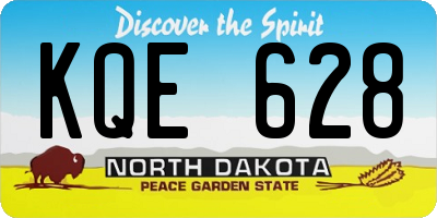 ND license plate KQE628
