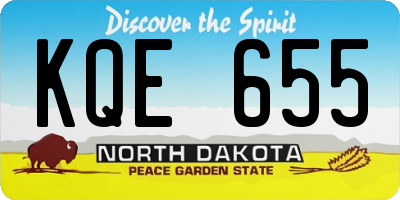 ND license plate KQE655