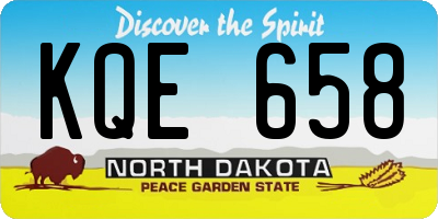 ND license plate KQE658