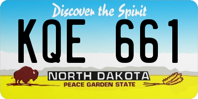 ND license plate KQE661