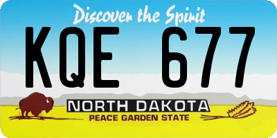 ND license plate KQE677
