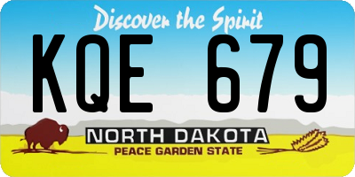 ND license plate KQE679