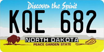 ND license plate KQE682