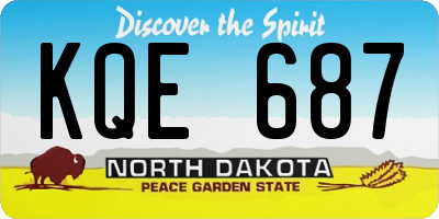 ND license plate KQE687