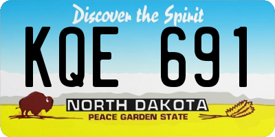 ND license plate KQE691