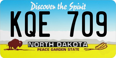 ND license plate KQE709