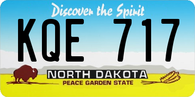 ND license plate KQE717