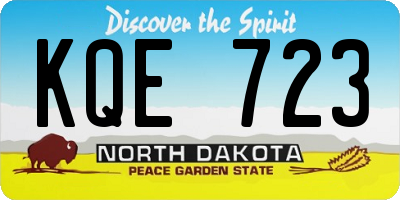 ND license plate KQE723
