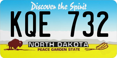 ND license plate KQE732