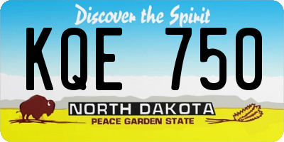 ND license plate KQE750