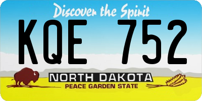 ND license plate KQE752