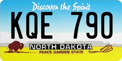 ND license plate KQE790