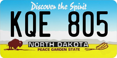 ND license plate KQE805