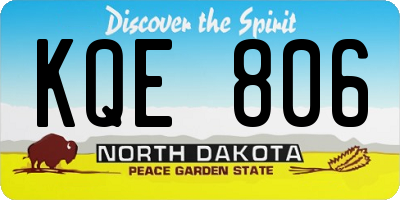 ND license plate KQE806