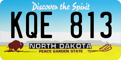 ND license plate KQE813